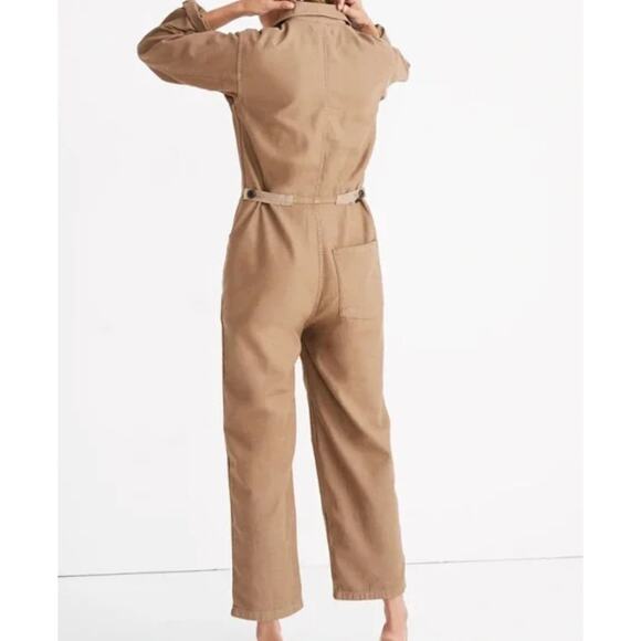Madewell As Ever Coveralls jumpsuit sz S olive brown utility farm work - Picture 2 of 6